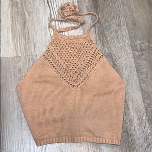 halter crochet crop top